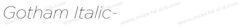 Gotham Italic字体转换